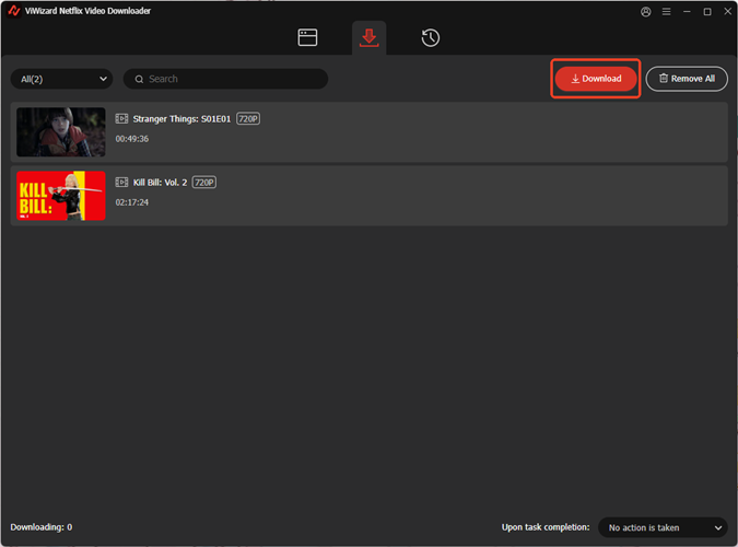click download to download netflix video