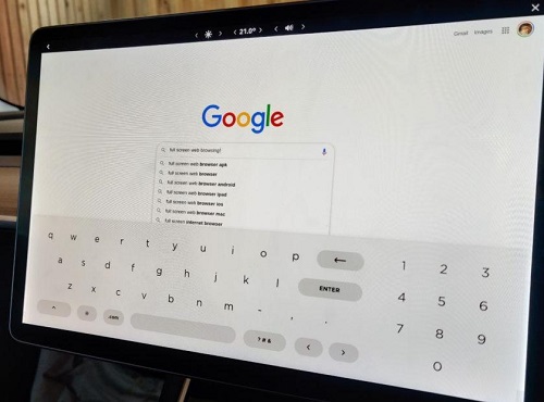 access youtube music in tesla web browser