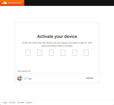 activate soundcloud on xbox on the web browser