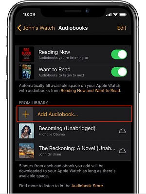 add audiobooks from apple books library