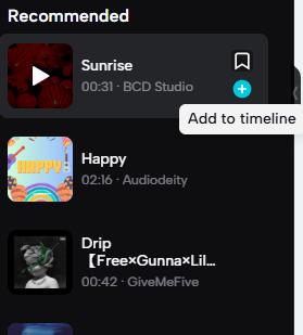 add from capcut audio library
