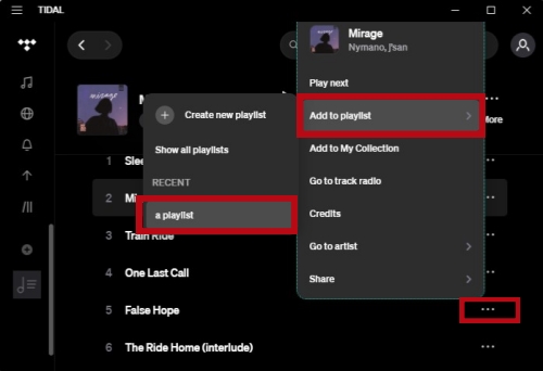 add music to a personal playlist