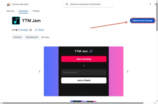 add ytm jam to chrome for listening together