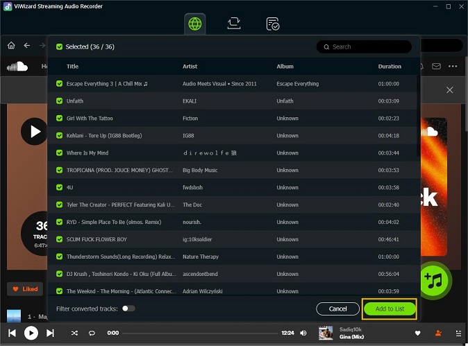 select soundcloud 2025 playback songs for conversion