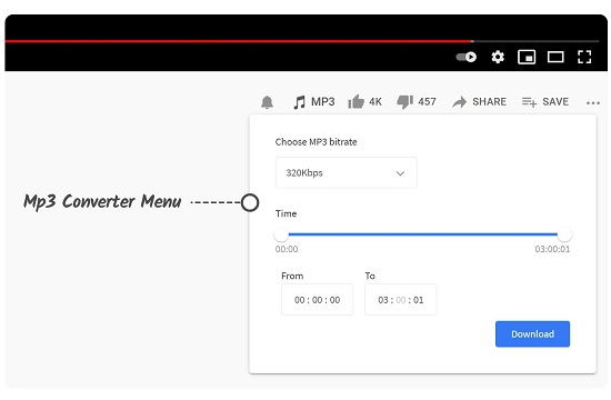 addoncrop mp3 download button in youtube