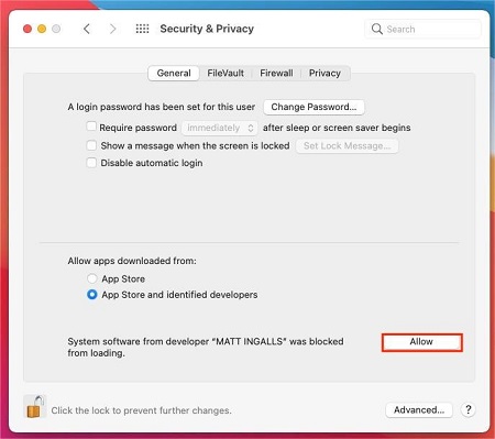 allow unidentified developer on mac