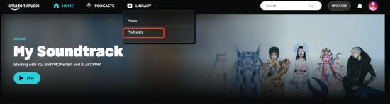 delete podcast mazon music mobile