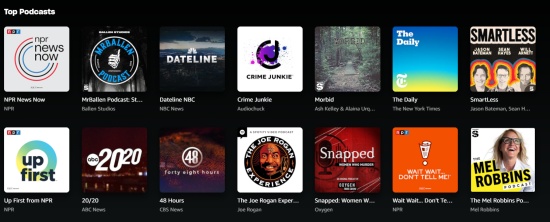 amazon music top podcast chart