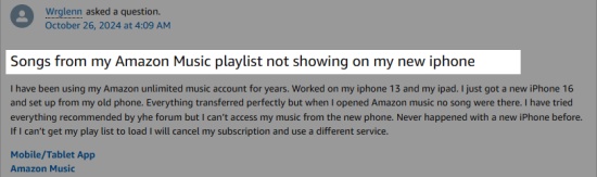 amazon music transferring issue 4
