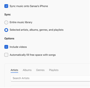apple devices sync music