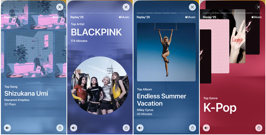 apple music replay top song artist album genre