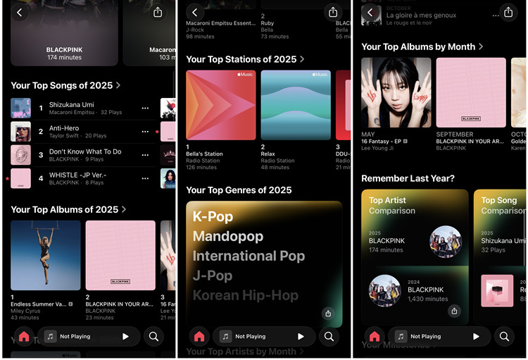 apple music replay your top of year by month