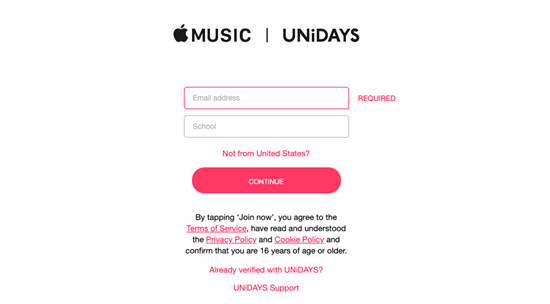 apple music unidays