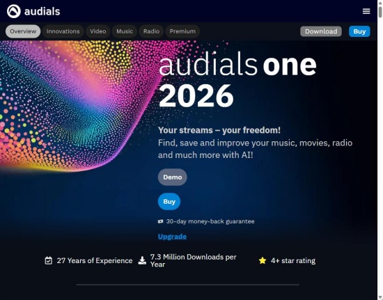 audials web page