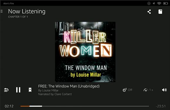 audible player on fire tablet