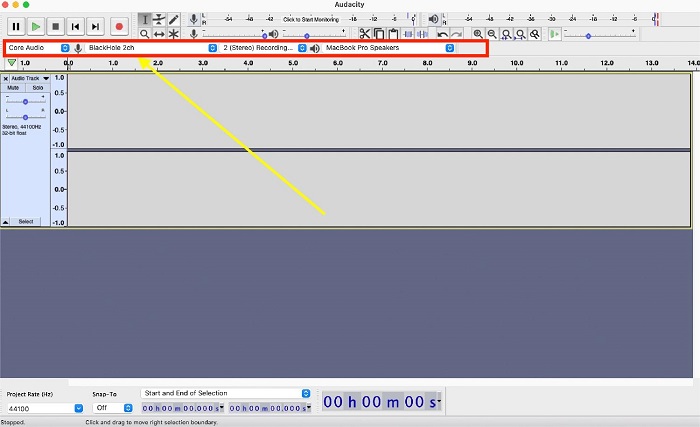 audio setup in audacity mac