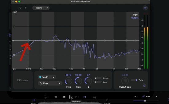 audirvana enable eq screen