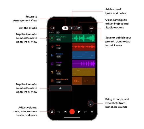 bandlab app using guide