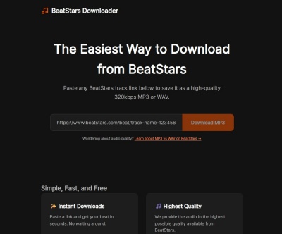 beatstars downloader web page