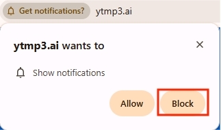 block notifications from ytmp3