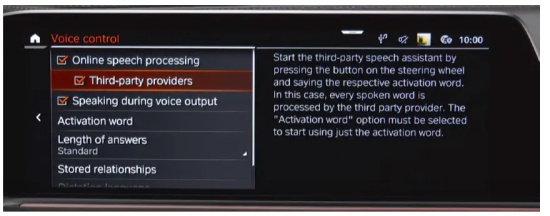 bmw 7 voice control