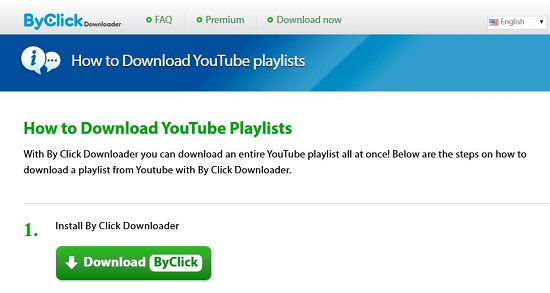 byclick youtube playlist downloader