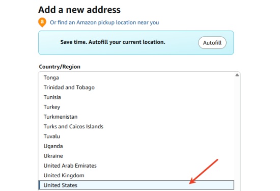change amazon address