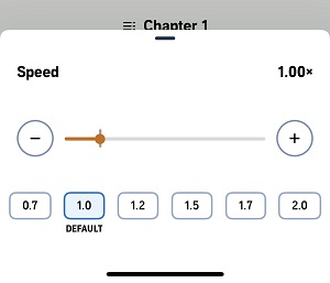 change audible speed on ios