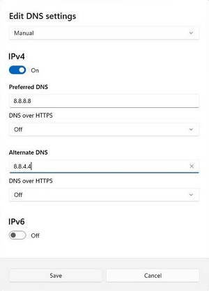 change dns on windows computer