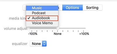 change media type to audiobook in apple books