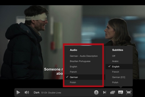 change netflix audio description settings by choosing an audio