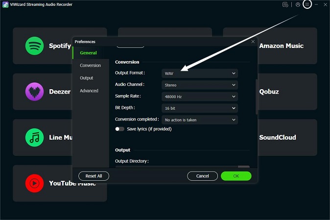 choose a bandlab compatible format in viwizard