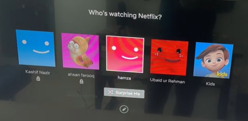choose the netflix profile you want to edit on tv