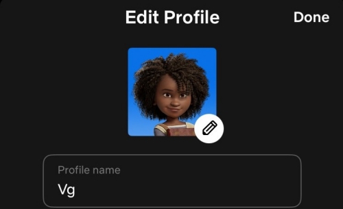 click done to cofirm netflix profile pic change on mobile
