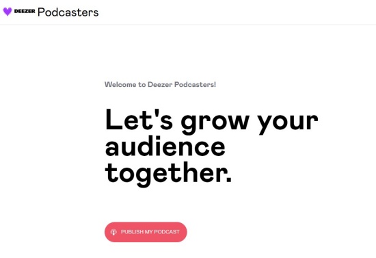 click publish my podcast on deezer