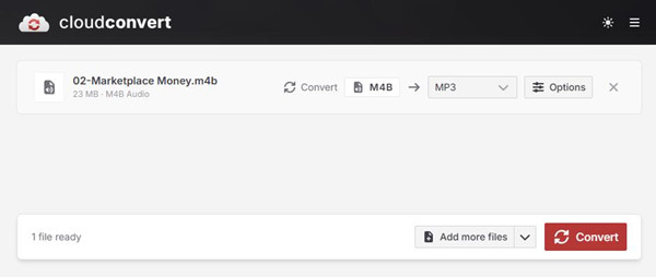 cloudconvert convert m4b to mp3