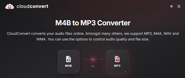 cloudconvert m4b to mp3 converter