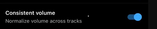 consistent volume in youtube music app