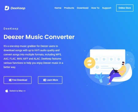 deekeep music converter web page