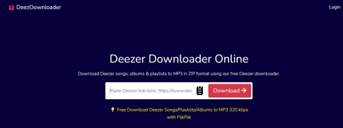 deezdownloader web page