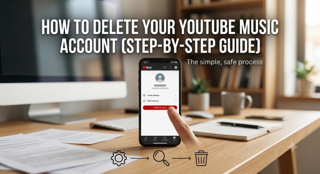 delete youtube music account