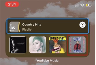display youtube music widget on ios