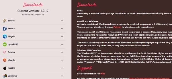 download strawberry music player