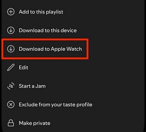 download to apple watch for spotify audiobooks