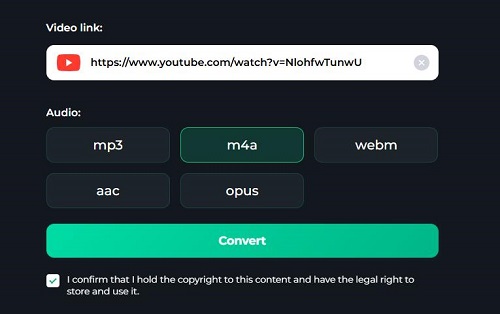 dubsio youtube m4a converter