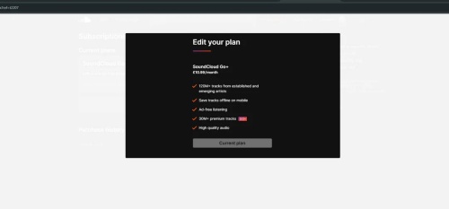 edit soundcloud subscription on web
