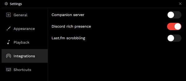 enable discord rich presence in ytmdesktop app