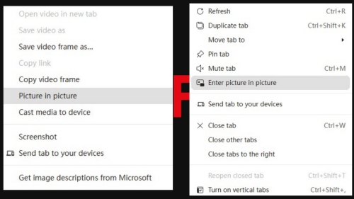 enable pip by right-clicking netflix video or tab