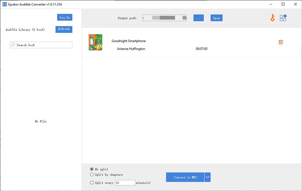 epubor audible converter add aax file