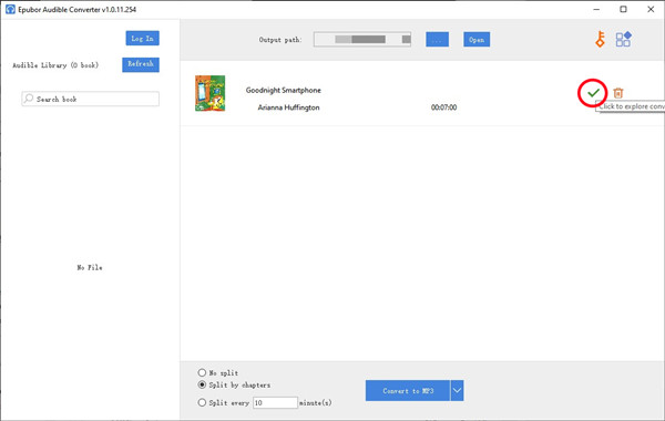 epubor audible converter explore converted audiobook